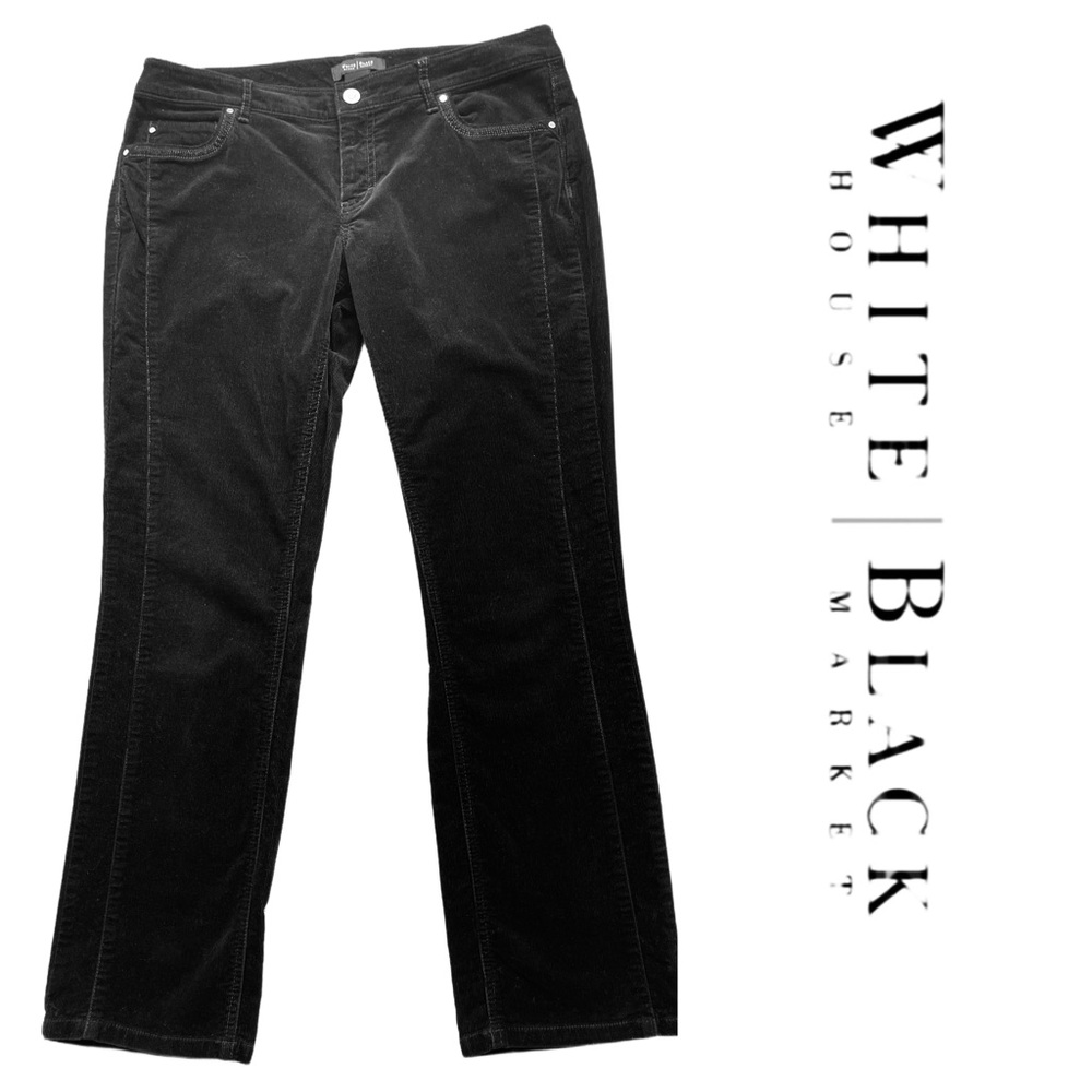 WHITE HOUSE BLACK MARKET Black Corduroy Pants